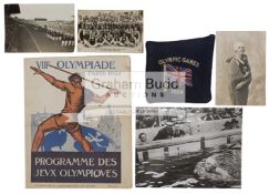 Ephemera relating to swimmer Lucy Morton who became Britain's first women's swimming Gold medallist