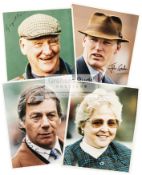 A good collection of 27 signed colour photographs of Flat and National Hunt trainers,