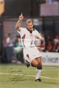 Alan Shearer signed large colour photograph,