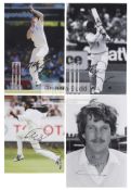 Twenty three signed photographs of England cricketers, Comprising a mix of 12 by 8in. and 10 by 8in.