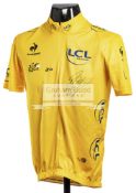 A signed Bradley Wiggins Le Tour de France yellow jersey,