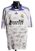 Team-signed Real Madrid replica home jersey c2007/08,