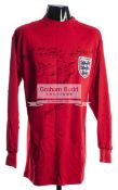 Signed England 1966 World Cup Final replica jersey, signed by 10 finalists,