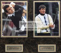 Signed photographic presentations of the British Open Championship winning golfers Tony Jacklin and