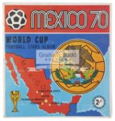 Panini Mexico '70 World Cup Football Stars album, incomplete, pasted with 151 stickers,