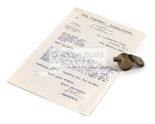 The whistle used by referee Stanley Rous in the 1934 F.A.