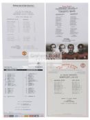 A collection of Manchester United official team-sheets,