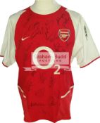 Arsenal 2003-04 'Invincibles' signed shirt, 24 signatures comprising Wenger, Lehman, Keown, Toure,