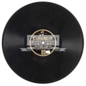 A 78rpm gramophone record featuring the Australian cricketer Don Bradman circa 1930,