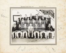 Autographed official photograph of the Australian 1953 Coronation Tour cricket team to England,