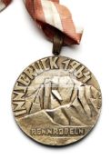 Innsbruck 1964 Winter Olympic Games first place gold prize medal awarded to Josef Feistmantl of