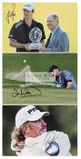 Twenty five signed photographs of various golfers, comprising a mix of 12 by 8in. and 10 by 8in.