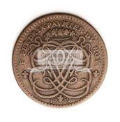 A French copper token for Jeu de Paume named for F.