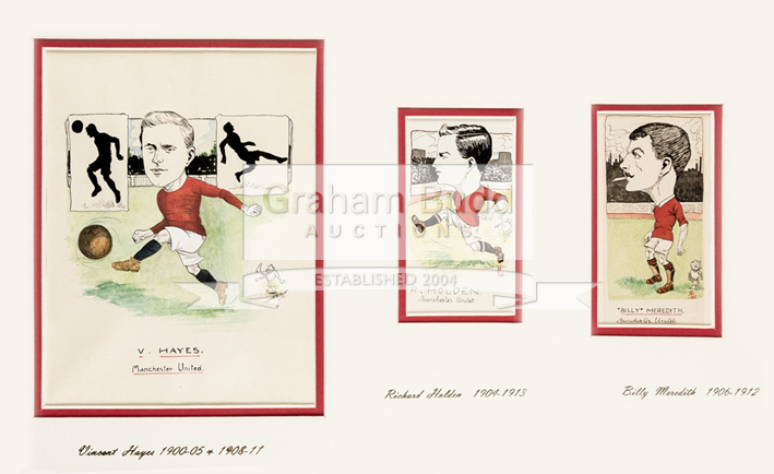 A superb album of original caricatures of Manchester United FC footballers as depicted by Amos - Image 3 of 3