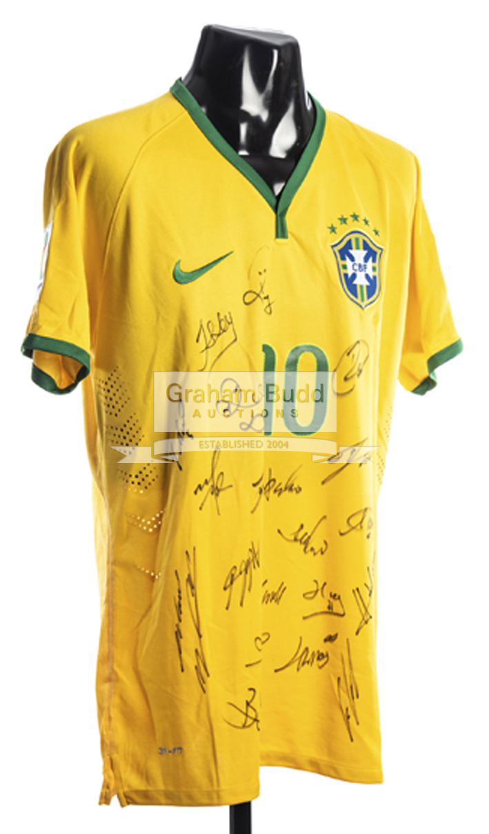 Brazil 2014 World Cup squad signed Neymar Jr. No.