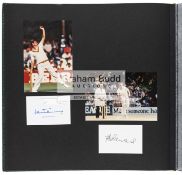 A Galaxy of stars of famous cricketers, with b & w and colour photographs and signed autographs,