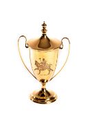 A silver-gilt polo trophy, hallmarked Lee & Wigfull, Sheffield, 1927,