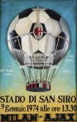 AC Milan v Ajax 9th January 1974 UEFA Super Cup advertisement sign,