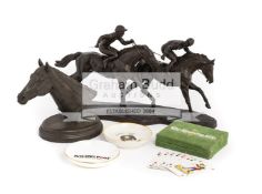 Two limited edition racing bronzes,