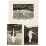 An interesting selection of autographs and photographs of famous tennis players,