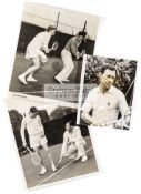 A collection of press photographs of British men's and ladies tennis Players from 1930's to 1970's,