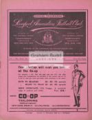 A match programme for Liverpool v Sheffield Wednesday First Division Football League match at