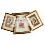 A trio of stevengraphs portraying the Victorian jockey John Osborne,