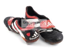David Beckham pair of match worn Adidas Predator Accelerator football boots,