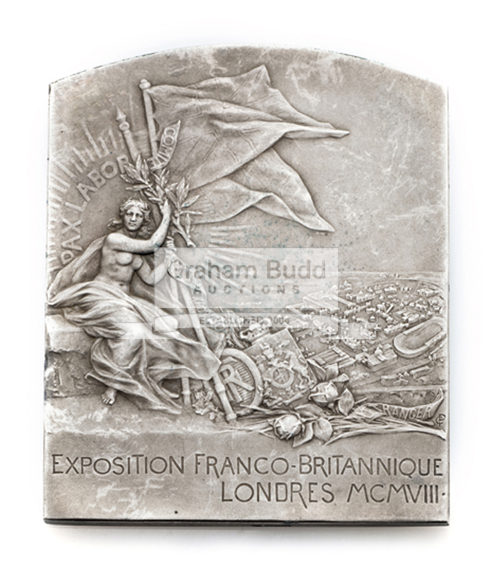 Official plaque of the Franco-British Exposition held in conjunction with the London 1908 Olympic - Image 3 of 3