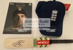 Sir Alastair Cook signed collection,