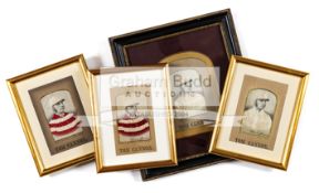 Two pairs of stevengraphs of the Victorian jockey Tom Cannon,