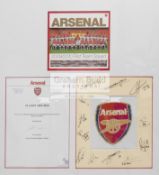 Arsenal autographed display season 2009-10,