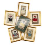 A group of six stevengraphs of the Victorian jockey Fred Archer,