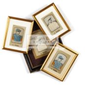 Two pairs of stevengraphs of the Victorian jockey Charles Wood,