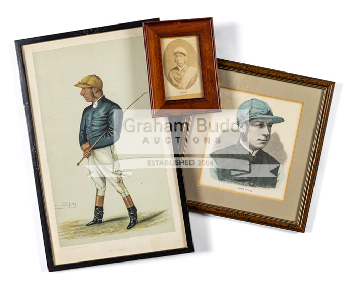 A trio of pictures of the Victorian jockey George Fordham,