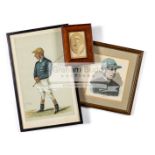 A trio of pictures of the Victorian jockey George Fordham,