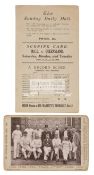 Victorian cabinet card with team-group photograph of the 1888 Australian cricket team,