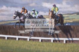 Neil Cawthorne (British, contemporary) ALL TO PLAY FOR (2011 CHELTENHAM GOLD CUP) signed,