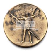 Los Angeles 1932 Olympic Games participation medal, bronze, designed by Julio Kilenyi,