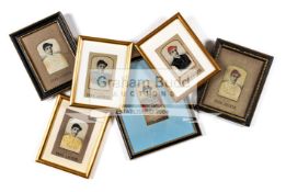A group of six stevengraphs of the Victorian jockey Fred Archer, one,