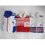 A selection of Great Britain Adidas Team Clothing, dating from the 1980's onwards,