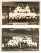 Two postcards with photographic portraits of the Tottenham Hotspur team in season 1919/20,