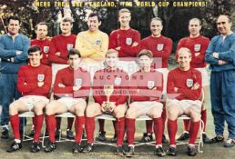 Fully-signed England 1966 World Cup colour magazine photograph,