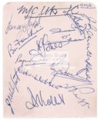 Manchester United 'Busby Babes' autographs season 1955-56, on an album page, in ink,