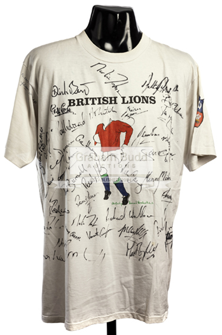 Multi-signed British Lions supporter's T-shirt c1993,