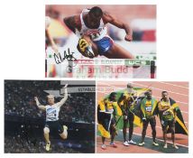 Ten signed photographs of Olympic stars, comprising a mix of 12 by 8in. and 10 by 8in.