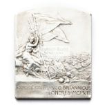 Rare silver version of the official plaque of the Franco-British Exposition held in conjunction