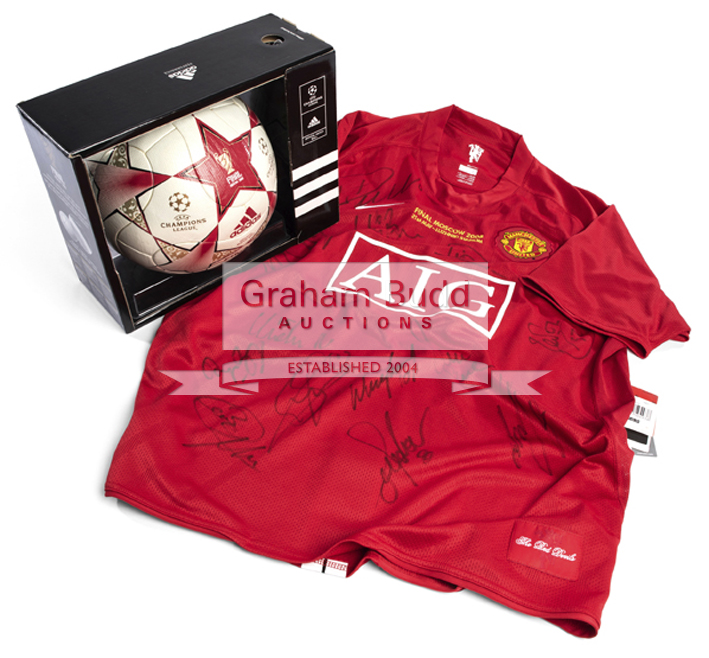 Team-signed Manchester United 2008 Champions League Final replica jersey, - Image 2 of 2