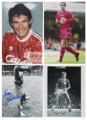 Ten signed photographs of Liverpool footballers, Comprising a mix of 12 by 8in. and 10 by 8in.