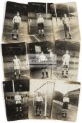 A selection of rare b & w postcards of Sheffield Wednesday FC players from a set produced by A